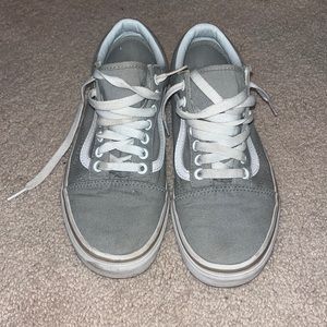 Grey lace up Vans. Womens 8, mens 6.5